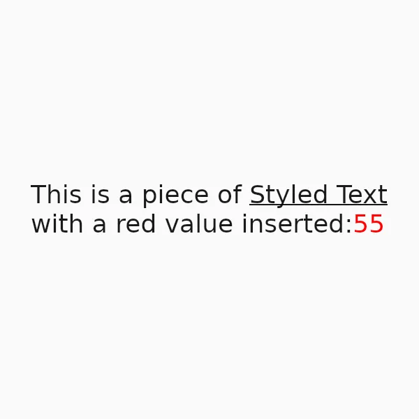 Styled Text Example